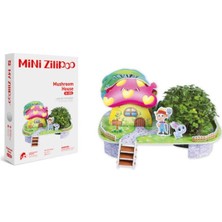 Allians Renkli 3D Mantarlı Ev Puzzle, Eğlenceli ve Öğretici Hobi Seti