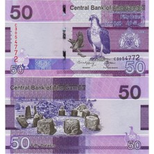Banknoting Gambiya 50 Dalasi 2023 Çil.