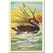 Allians Siyah Kuğu Kuşu 500 Parça Ahşap Puzzle, Eğlenceli ve Zihni Geliştiren Oyun