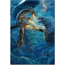 Allians Godzilla Canavarlar Kralı 120 Parça Ahşap Puzzle, Eğlenceli ve Şık Tasarım