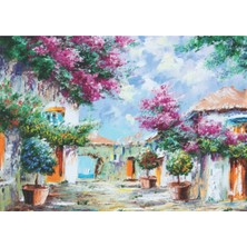 Allians Renkli Akdeniz Bahçeleri 68X48 cm 1000 Parça Puzzle, Eğlence ve Hobi Için