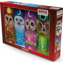 Allians Dört Mevsim Baykuşlar 1000 Parça Puzzle, Eğlenceli ve Zihinsel Aktivite