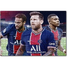 Allians 120 Parça Ahşap Puzzle Seti - Messi, Neymar, Mbappe Temalı