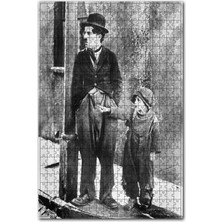 Allians Charlie Chaplin ve Jackie Coogan Temalı 500 Parça Ahşap Puzzle