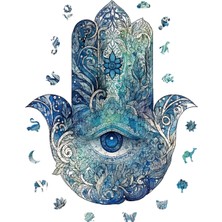 Allians 230 Parça Ahşap Puzzle, Hamsa Tasarımı, 28X34 Cm, Eğlenceli ve Şık