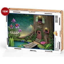 Allians Gölet Manzaralı Fantastik Ağaç Ev Ahşap Puzzle 500 Parça