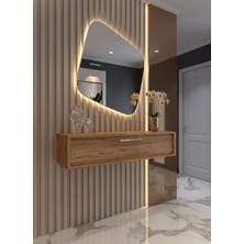 Resital Dresuar Çam Silver - Modern Duvara Monte Antre Mobilyası