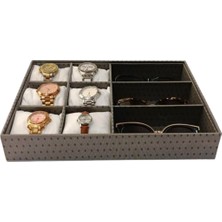 Feyza Design Şık Saat, Gözlük ve Takı Organizer Kutusu, Düzenli Saklama Çözümü