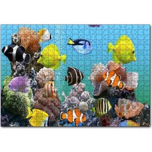 Allians Renkli Balıklar ve Deniz Temalı 120 Parça Ahşap Puzzle Seti