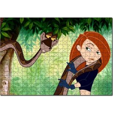 Allians Yılan ve Kahverengi Kim Possible 255 Parça Ahşap Puzzle Seti