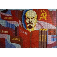 Allians 255 Parça Mozaik Lenin ve Orak Çekiç Puzzle, Ahşap Yapboz