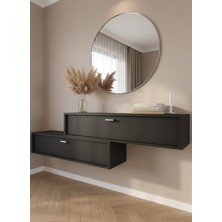 Resital Dresuar Antrasit Silver - Modern Duvara Monte Antre Mobilyası