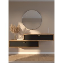 Resital Dresuar Çam Antrasit Silver - Modern Duvara Monte Antre Mobilyası