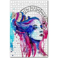 Allians Kadın Figürlü Kova Burcu 1000 Parça Puzzle Ahşap Yapboz