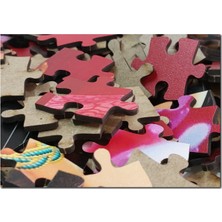 Allians Beyaz Yeleli Kahve At Görseli 1000 Parça Ahşap Puzzle Seti