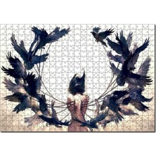 Allians Zincirli Kargalar ve Çıplak Kadın 1000 Parça Ahşap Puzzle