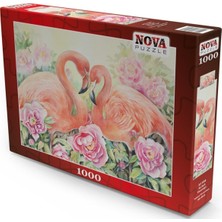 Allians Renkli Flamingo Puzzle, 1000 Parça, Eğlenceli ve Zihinsel Aktivite