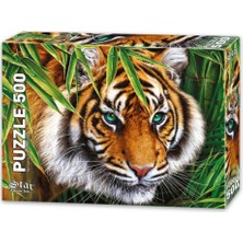 Allians Renkli Kaplan Bakışı 500 Parça Puzzle, Eğlenceli ve Zihni Geliştiren Oyun