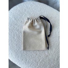 Feyza Design 3'lü Çok Amaçlı Ham Bez Kumaş Kese Seti, 10X15, Lavanta, Takı ve Hediye Için