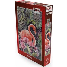 Allians Renkli Flamingo Puzzle 1000 Parça, Eğlenceli ve Zihni Geliştirici Set