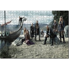 Allians Vikingler Temalı 500 Parça Ahşap Puzzle, Eğlenceli ve Zeka Geliştirici Set