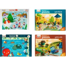 Allians 40 Parça Renkli Puzzle Seti, Eğlenceli ve Öğretici Oyun Hediye