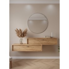 Resital Dresuar Çam Silver - Modern Duvara Monte Antre Mobilyası