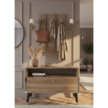 Resital Portmanto Vestiyer - GP7004-2 - Ceviz Silver