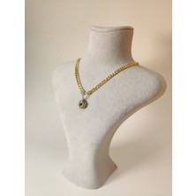 Feyza Design Kadife Kumaş Eğimli Boyun Mankeni Takı Standı, Şık ve Kullanışlı Tasarım