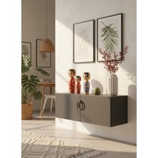 Resital Dresuar Antrasit - Modern Duvara Monte Antre Mobilyası