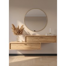 Resital Dresuar Çam Gold - Modern Duvara Monte Antre Mobilyası