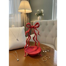 Feyza Design Şık Kurdele Tasarımlı Takı Standı, Zarif ve Düzenleyici Dekorasyon Aksesuarı