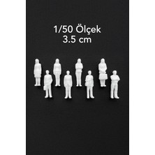 Allians 8'li Maket Insan Seti, 1/50 Ölçek, Boyanabilir, 3.5cm Minyatür Figürler