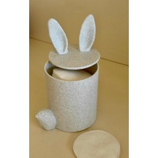 Feyza Design Tavşan Kulaklı Makyaj Temizleme Pamuğu Saklama Kutusu