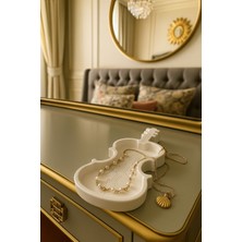 Feyza Design Keman Şeklinde Estetik ve Sanatsal Takı Tabağı Organizer, Zarif Tasarım