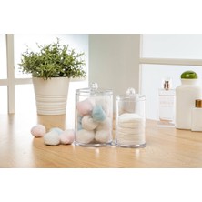 Feyza Design Akrilik Çok Amaçlı Makyaj Pamuğu Saklama Kutusu Organizer