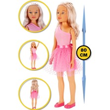Toyfest Büyük Boy Yürüyüş Arkadaşım Clara Party Dev Bebek 80 cm - Koyu Pembe Renkli