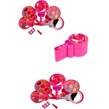 Allians Şeker Lolipop Şekilli Renkli Makyaj Seti, Kız Çocuklar Için Güzellik Oyunu