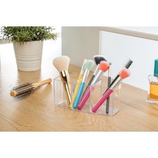 Feyza Design Şeffaf Kristal 3 Bölmeli Organizer, Düzen ve Şıklık Sağlar