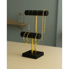 Feyza Design Şık Siyah Ahşap Takı Düzenleyici, Bileklik, Kolye, Saat ve Aksesuarlar