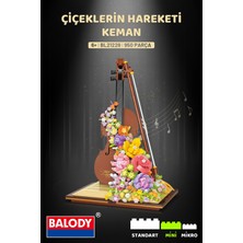 Allians Çiçeklerin Hareketi Keman Mini Blok Yapı Oyuncakları Seti