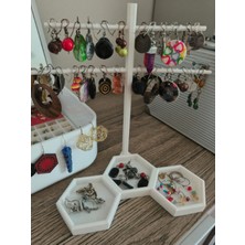 Feyza Design Beyaz Takı Standı, Şık ve Pratik Düzenleme Çözümü