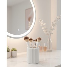 Feyza Design Şık 3D Baskı Makyaj Fırçalık ve Masaüstü Organizer Seti