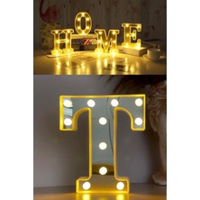 PremiumPort 3D T Harfi LED Işıklı Büyük Boy Organizasyon Dekorasyon