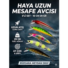 FB Cup 5'li Long Cast Maket Balık Seti - 10CM 29GR - Uzun Mesafe Atış ve Sırtı Yemi