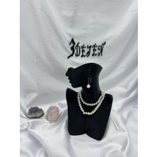 Feyza Design Şık Siyah Dekoratif Takı Mankeni 20CM, Zarif ve Fonksiyonel Tasarım