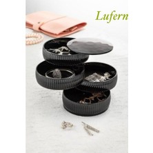 Feyza Design 4 Katlı Dönen Takı Organizeri, Şık ve Sağlıklı Kullanım