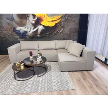 Erduran Mobilya Angelo 4 Modül Sırt Minderli Zero Leke Tutmaz Kumaş Köşe Koltuk Takımı