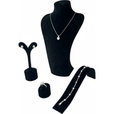 Feyza Design Yerli Süet Mini Takı Sergileme Mankeni, Şık ve Kaliteli Tasarım