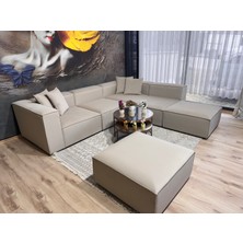 Erduran Mobilya Angelo 6 Modül Zero Leke Tutmaz Kumaş Köşe Koltuk Takımı